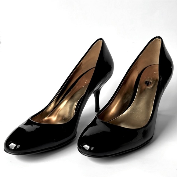 NWOT Coach Patten Leather Black Close Toe 3” High Heels 👠, without Box Sale - Picture 2 of 4